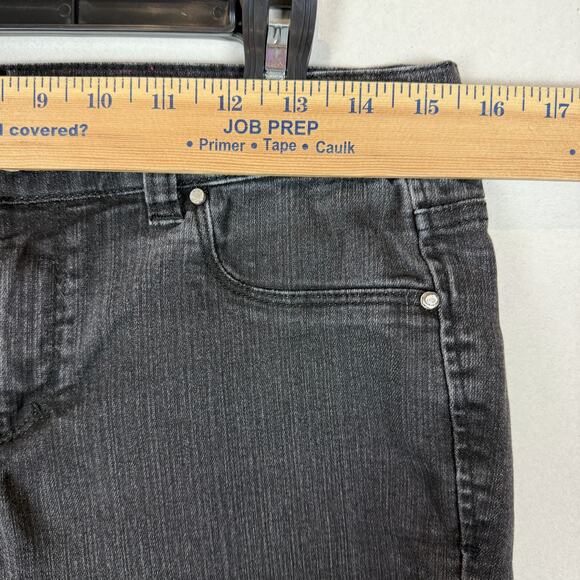 White House Black Market Jeans Women M 31x30 Black Denim Mid-Rise Feel Beautiful - Picture 11 of 14